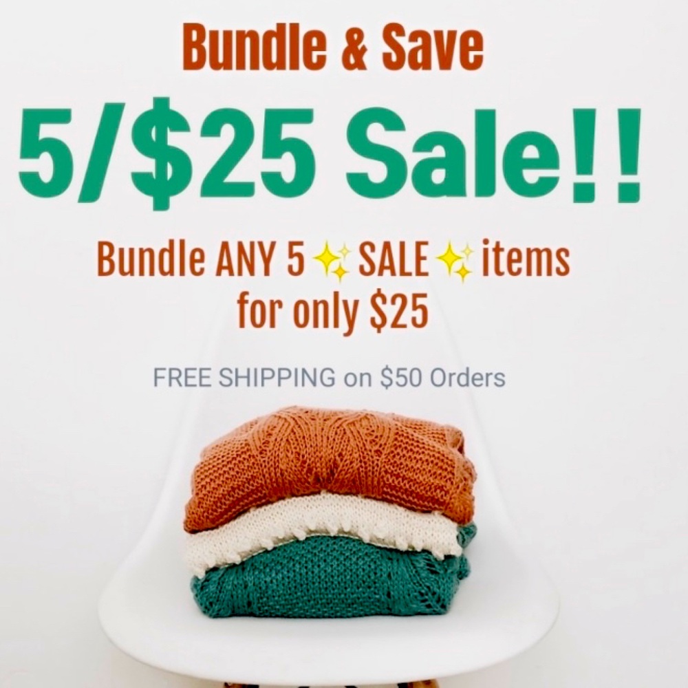 Bundle any 5 with this 🎉